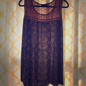 Never worn sleeveless animal print top